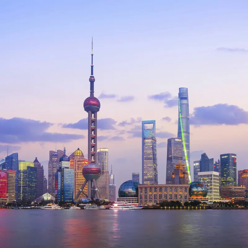 Shanghai Pudong Skyline at Dusk Jigsaw Puzzle