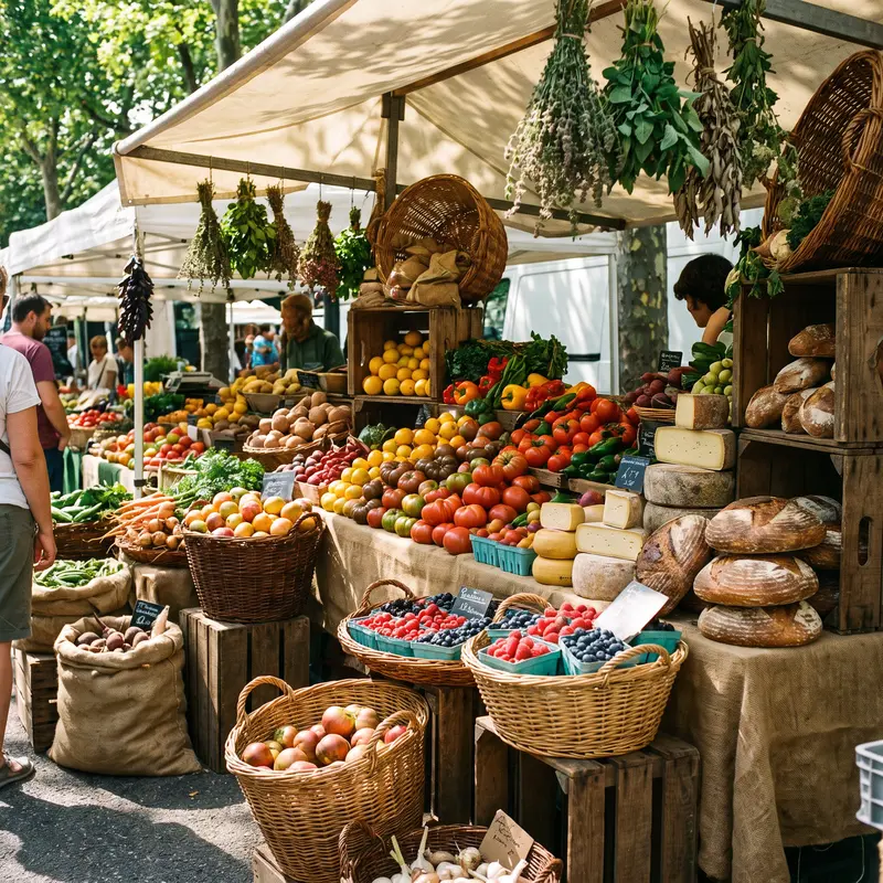 Colorful Farmers Market Produce Stand Jigsaw Puzzle
