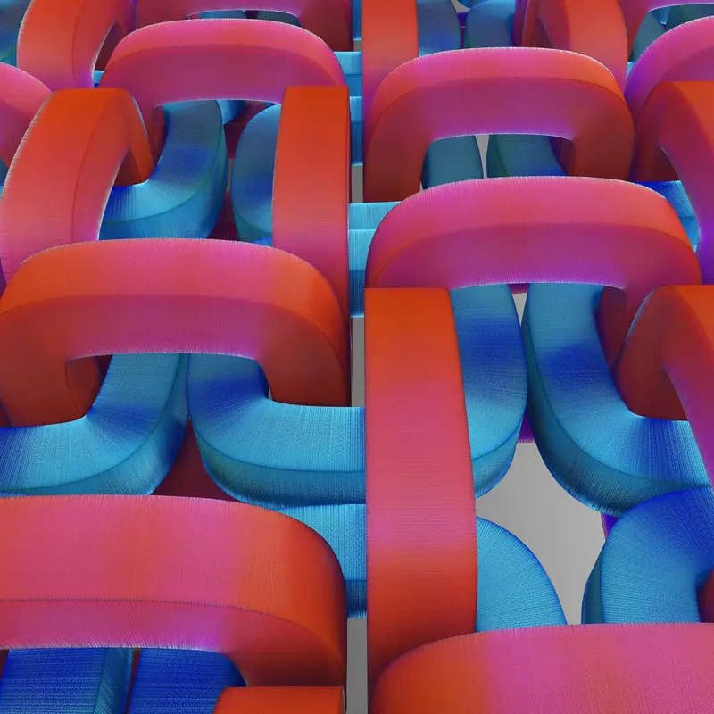 Colorful 3D Interlocking Rings Jigsaw Puzzle