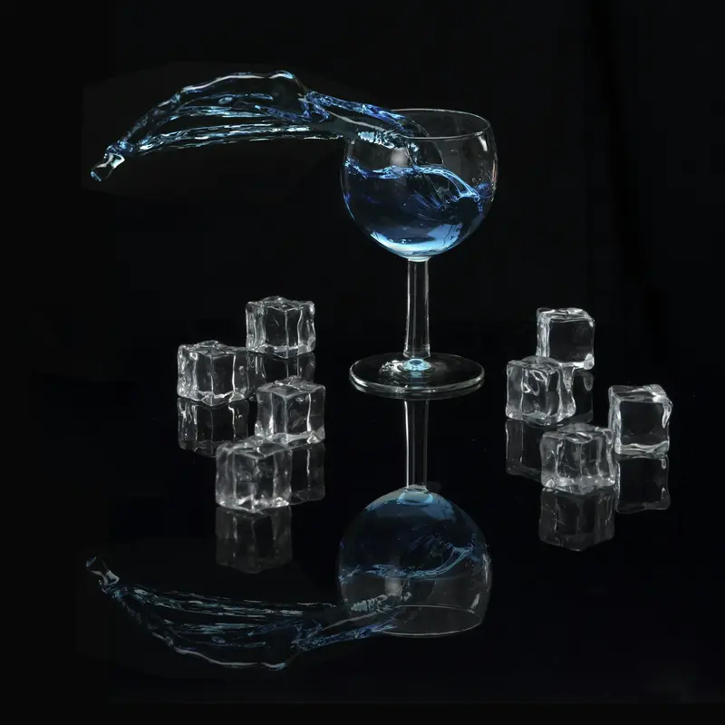 Splashing Water Glass with Ice Cubes Jigsaw Puzzle