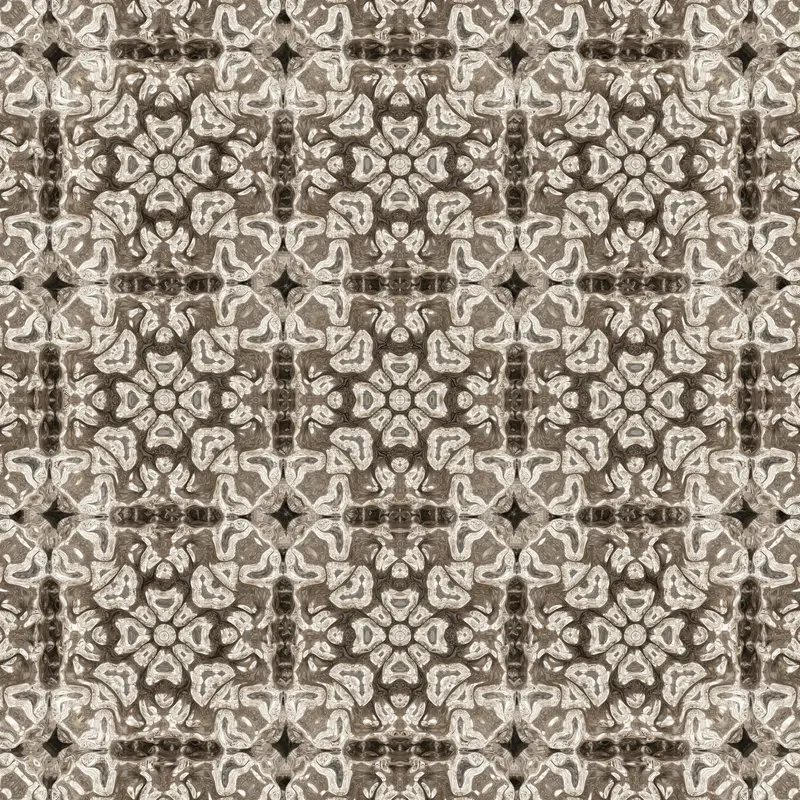 Ornate Brown Kaleidoscope Pattern Jigsaw Puzzle