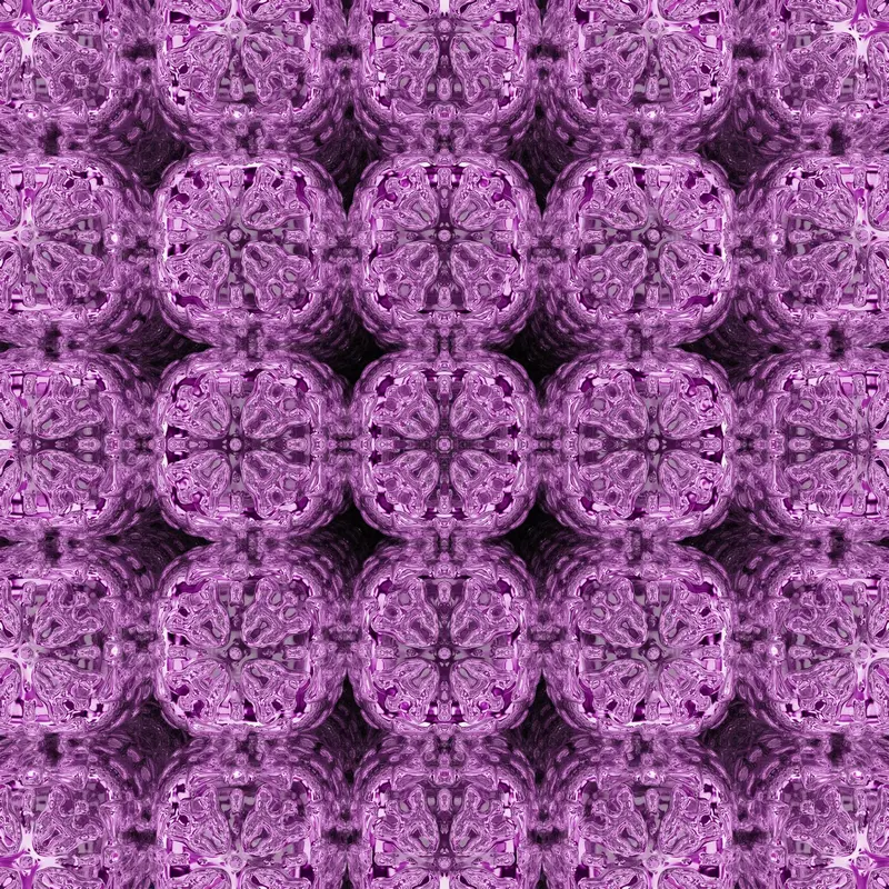 Pink Crystalline Mandala Pattern Jigsaw Puzzle