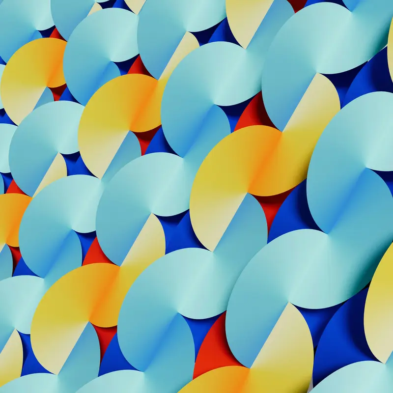 Overlapping Circles in Bold Primary Colors Jigsaw Puzzle