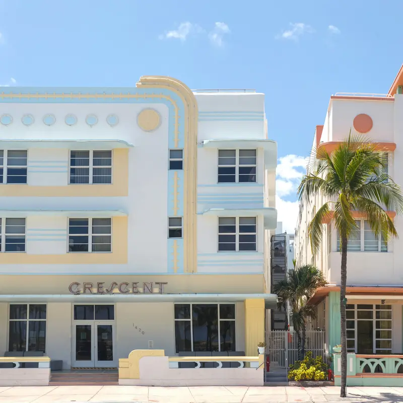 Pastel Art Deco Miami Buildings Jigsaw Puzzle