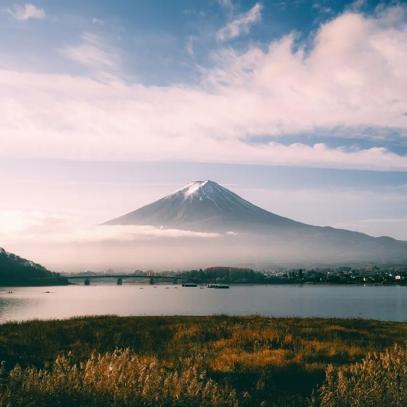 Mount Fuji Over Misty Lake Jigsaw Puzzle