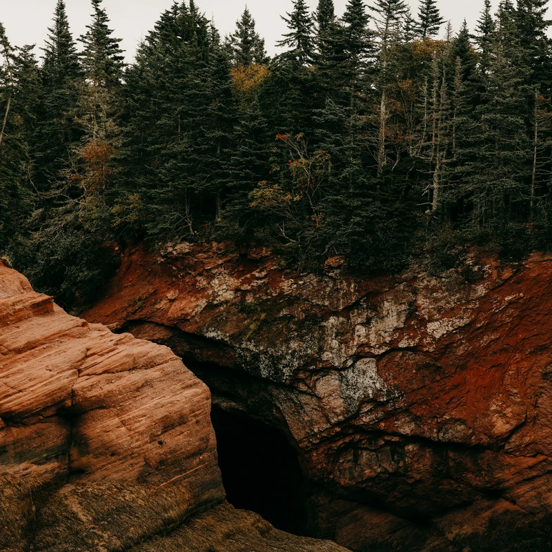 Bay of Fundy Red Sandstone Sea Cave Jigsaw Puzzle