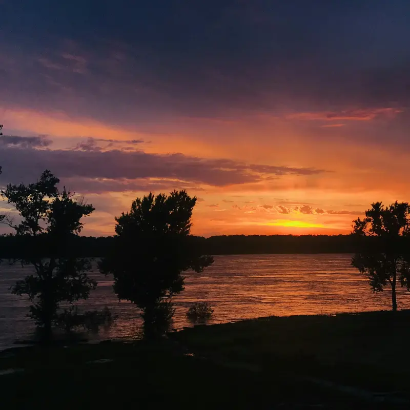 Mississippi River Sunset From Memphis Jigsaw Puzzle