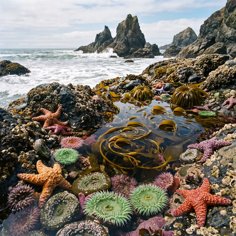 Colorful Sea Stars in a Tide Pool Jigsaw Puzzle