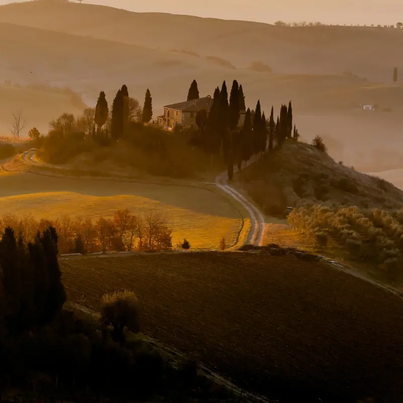 Tuscan Dawn at San Quirico d'Orcia Jigsaw Puzzle