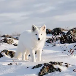 White Arctic Fox in Winter Snow — Animals jigsaw puzzle