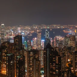 Hong Kong Skyline at Night From Victoria Peak — Travel jigsaw puzzle