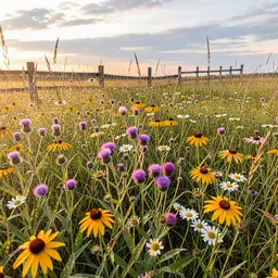 Wildflower Meadow at Golden Hour — Flowers jigsaw puzzle