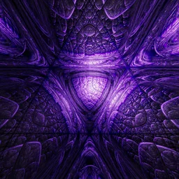 Glowing Purple Fractal Cathedral — Abstract jigsaw puzzle