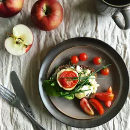 Open-Faced Cream Cheese and Tomato Sandwich — Food jigsaw puzzle