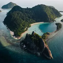 Aerial View of Lush Tropical Island Lagoon — Nature jigsaw puzzle
